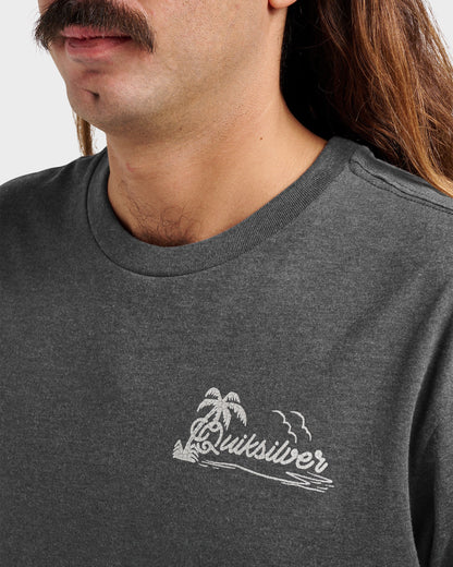 Island Vibin Classic T-shirt - Charcoal Heather - Quick Silver