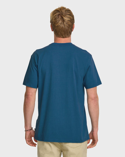No Straight Lines Stw T-Shirt - Blue Steel - Quick Silver