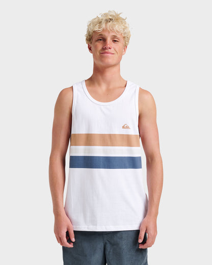 Og Stripe Tank - White - Quick Silver