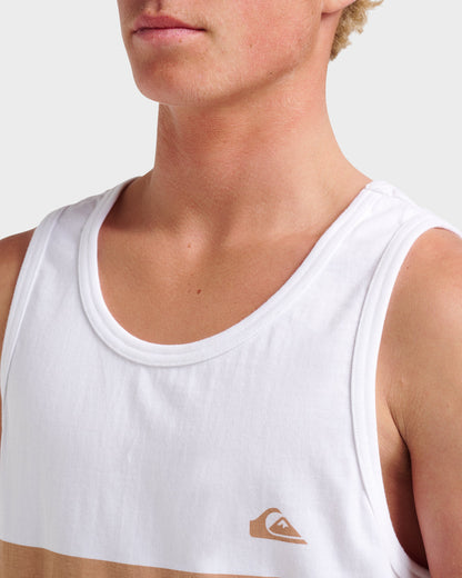 Og Stripe Tank - White - Quick Silver