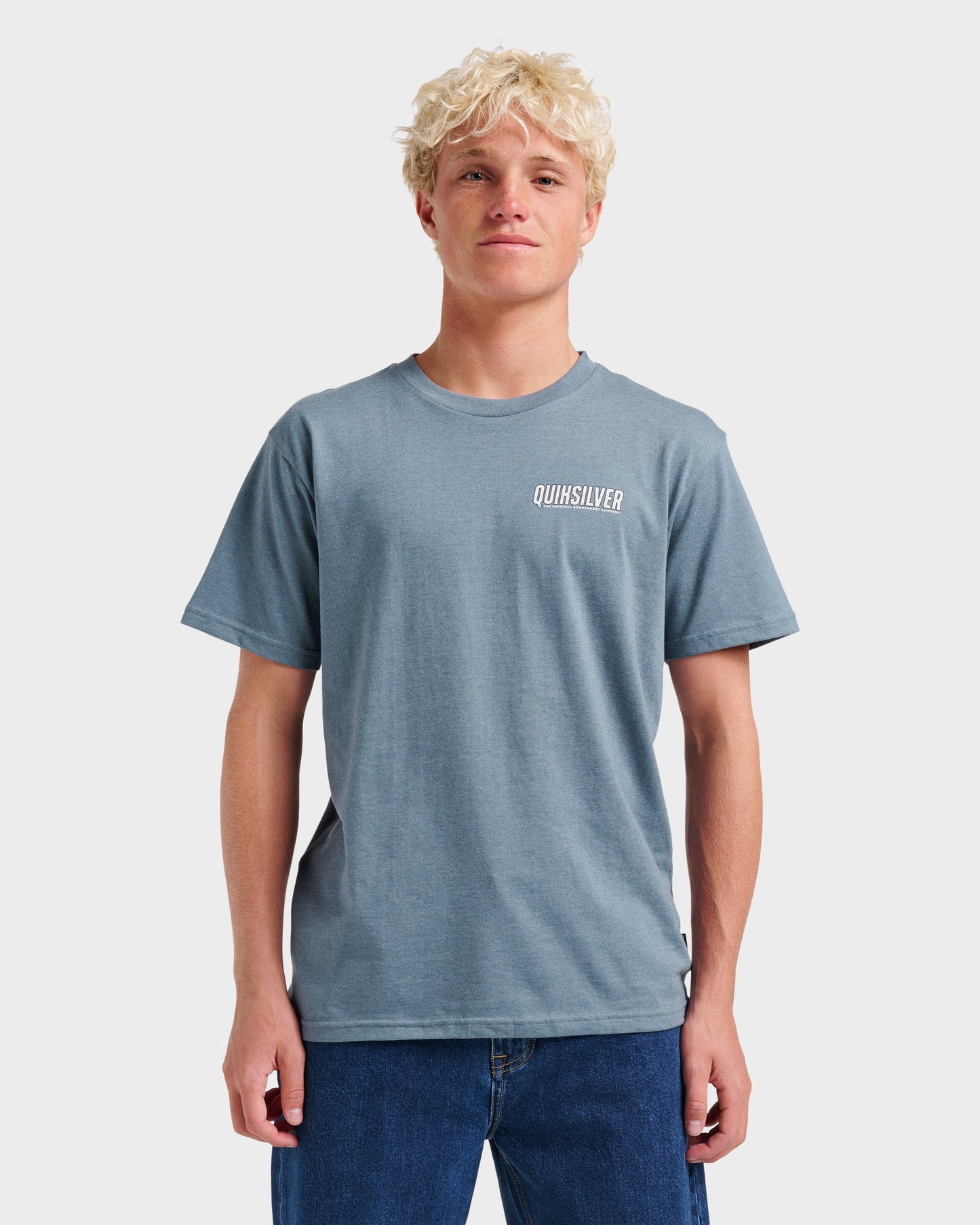 Ride Side Up Classic T-shirt - China Blue Heather - Quick Silver