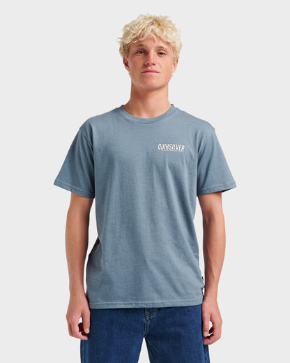 Ride Side Up Classic T-shirt - China Blue Heather - Quick Silver