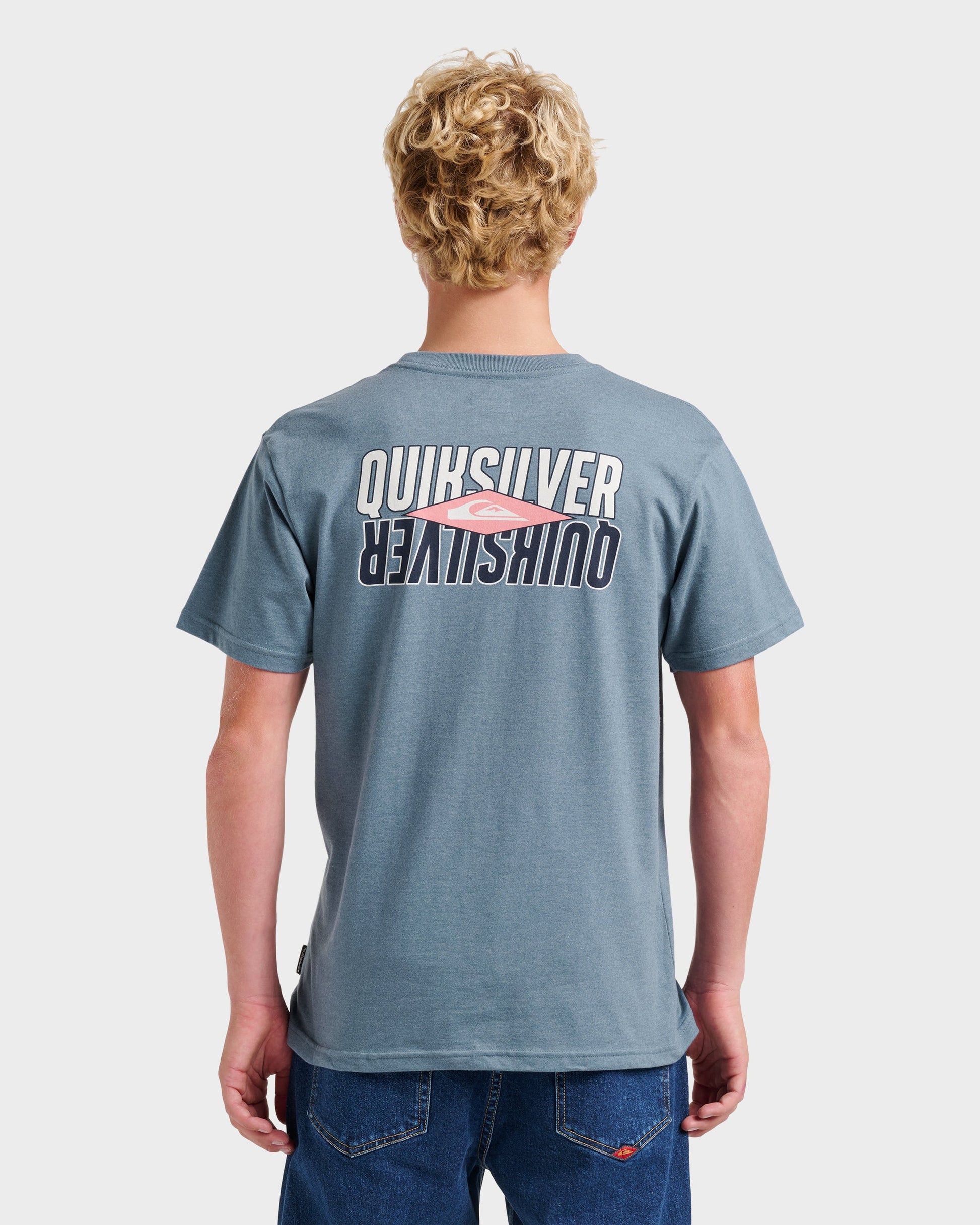 Ride Side Up Classic T-shirt - China Blue Heather - Quick Silver