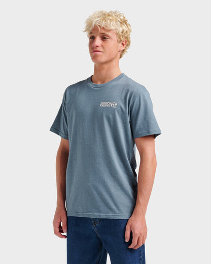 Ride Side Up Classic T-shirt - China Blue Heather - Quick Silver