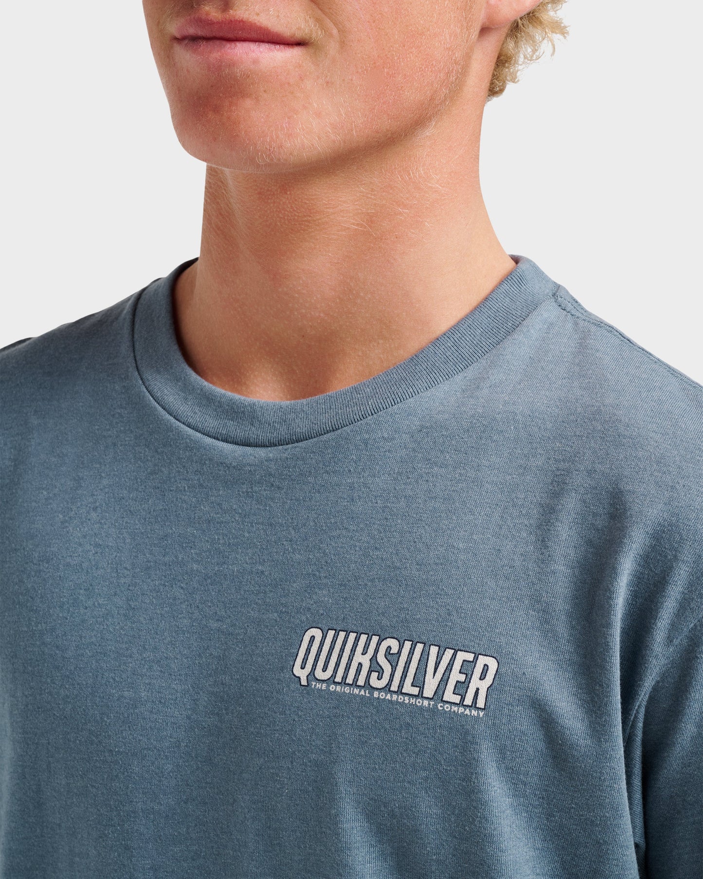 Ride Side Up Classic T-shirt - China Blue Heather - Quick Silver