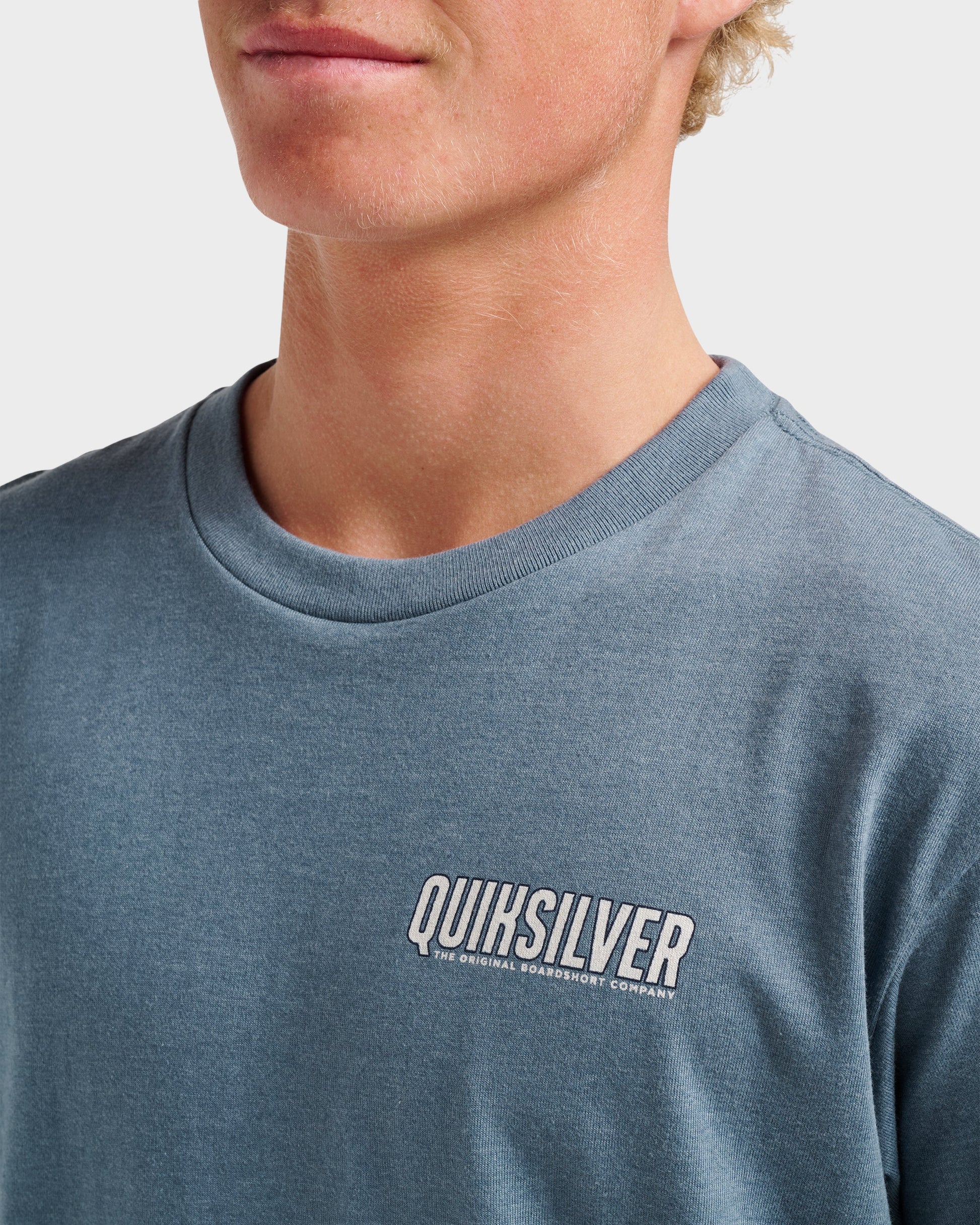 Ride Side Up Classic T-shirt - China Blue Heather - Quick Silver