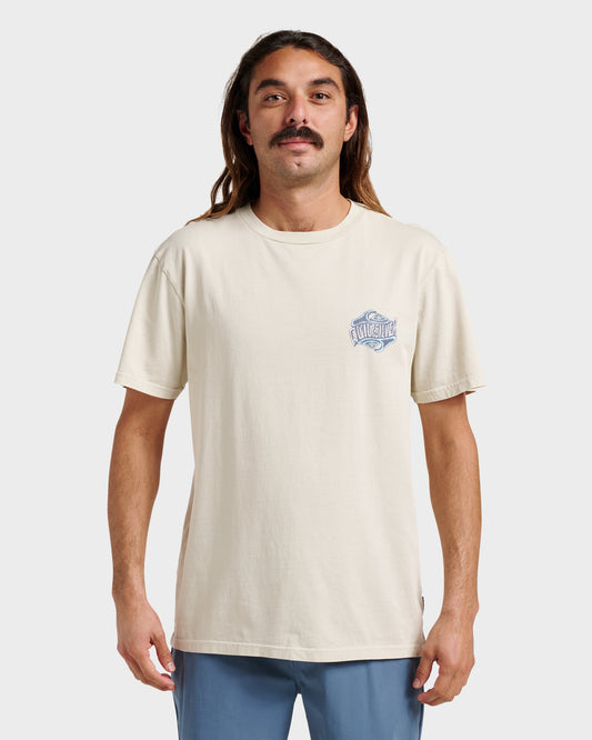 Three Deeppigment Dye T-Shirt - Moonstruck - Quick Silver