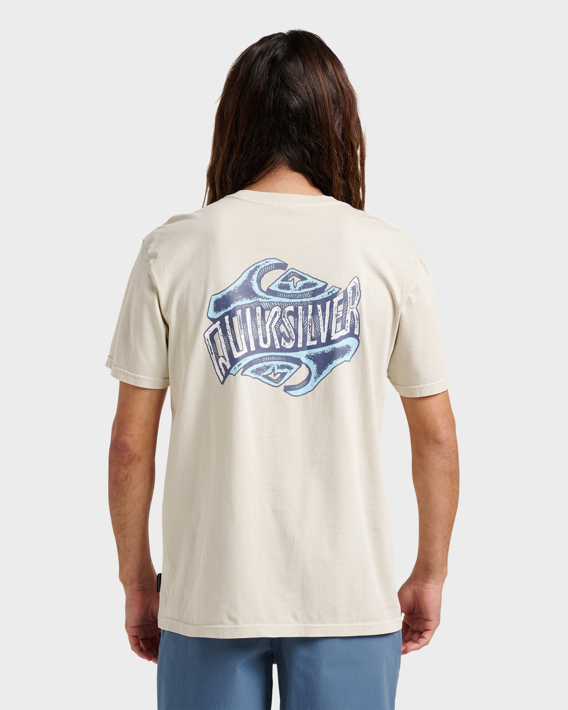 Three Deeppigment Dye T-Shirt - Moonstruck - Quick Silver