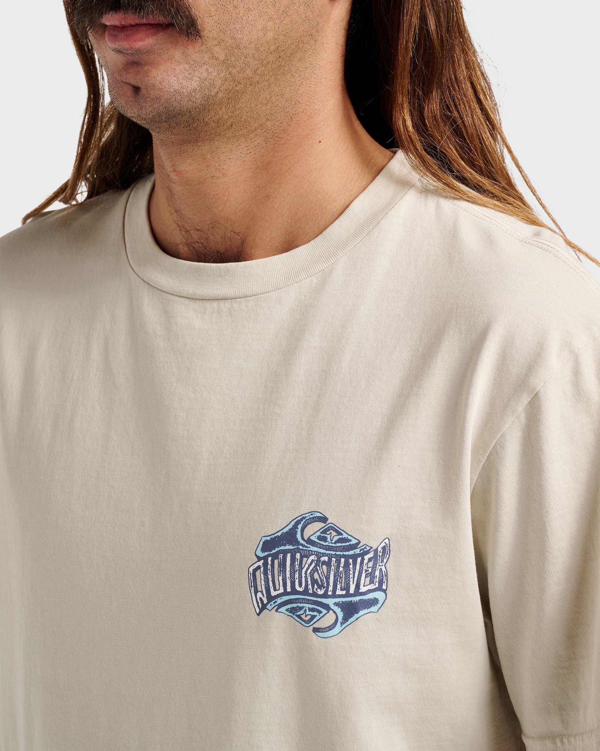 Three Deeppigment Dye T-Shirt - Moonstruck - Quick Silver