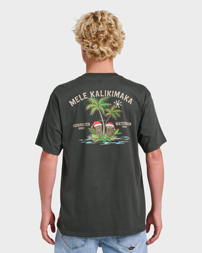 Waterman Tiki Holiday Classic T-shirt - Phantom - Quick Silver