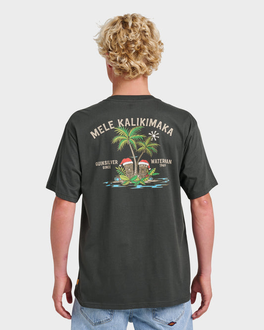Waterman Tiki Holiday Classic T-shirt - Phantom - Quick Silver