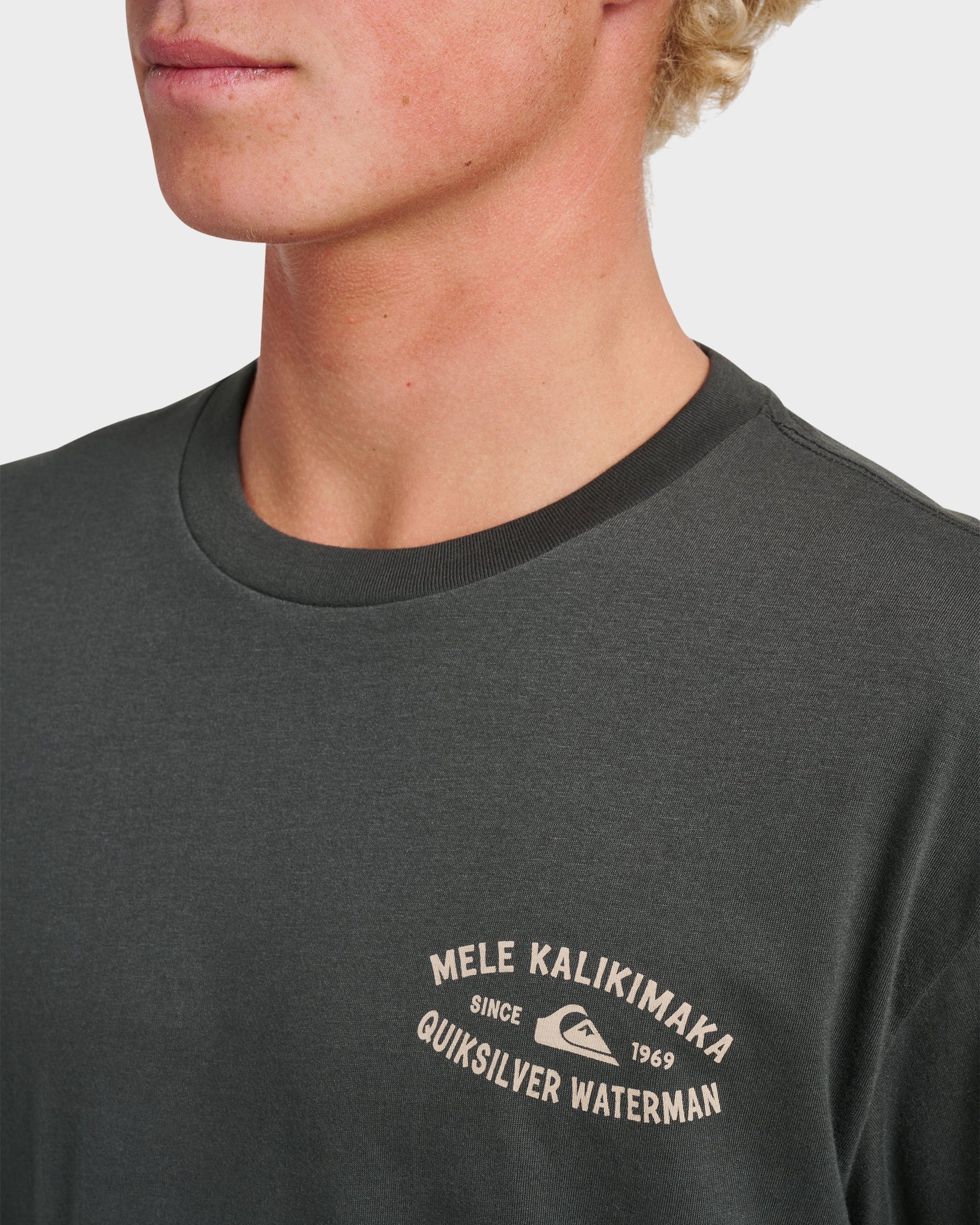 Waterman Tiki Holiday Classic T-shirt - Phantom - Quick Silver