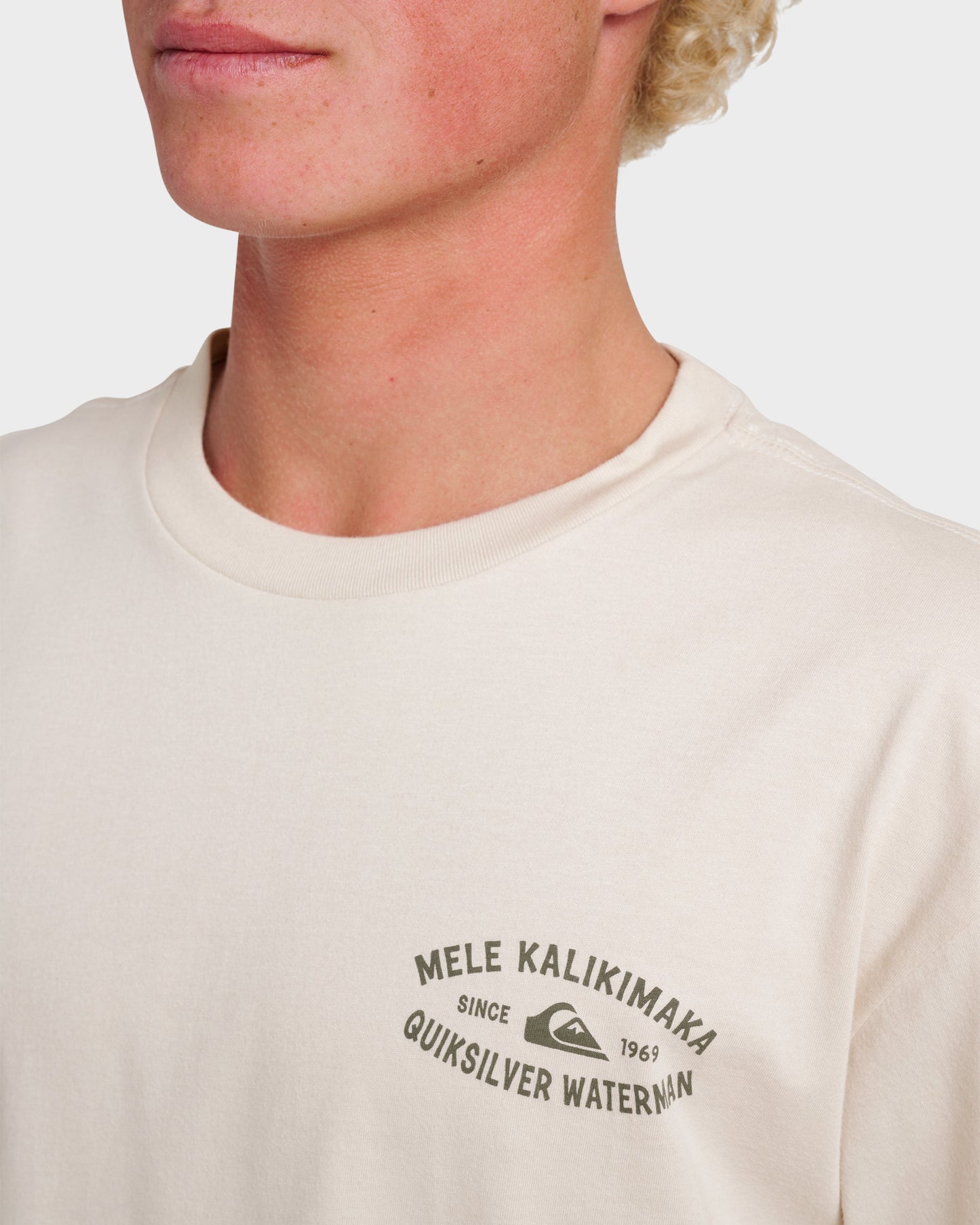 Waterman Tiki Holiday Classic T-shirt - Moonbeam - Quick Silver