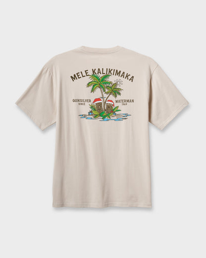 Waterman Tiki Holiday Classic T-shirt - Moonbeam - Quick Silver