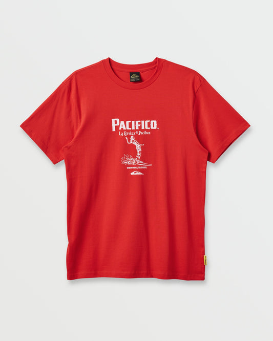 Quiksilver x Pacifico Baja Arch T-Shirt - Red - Quick Silver