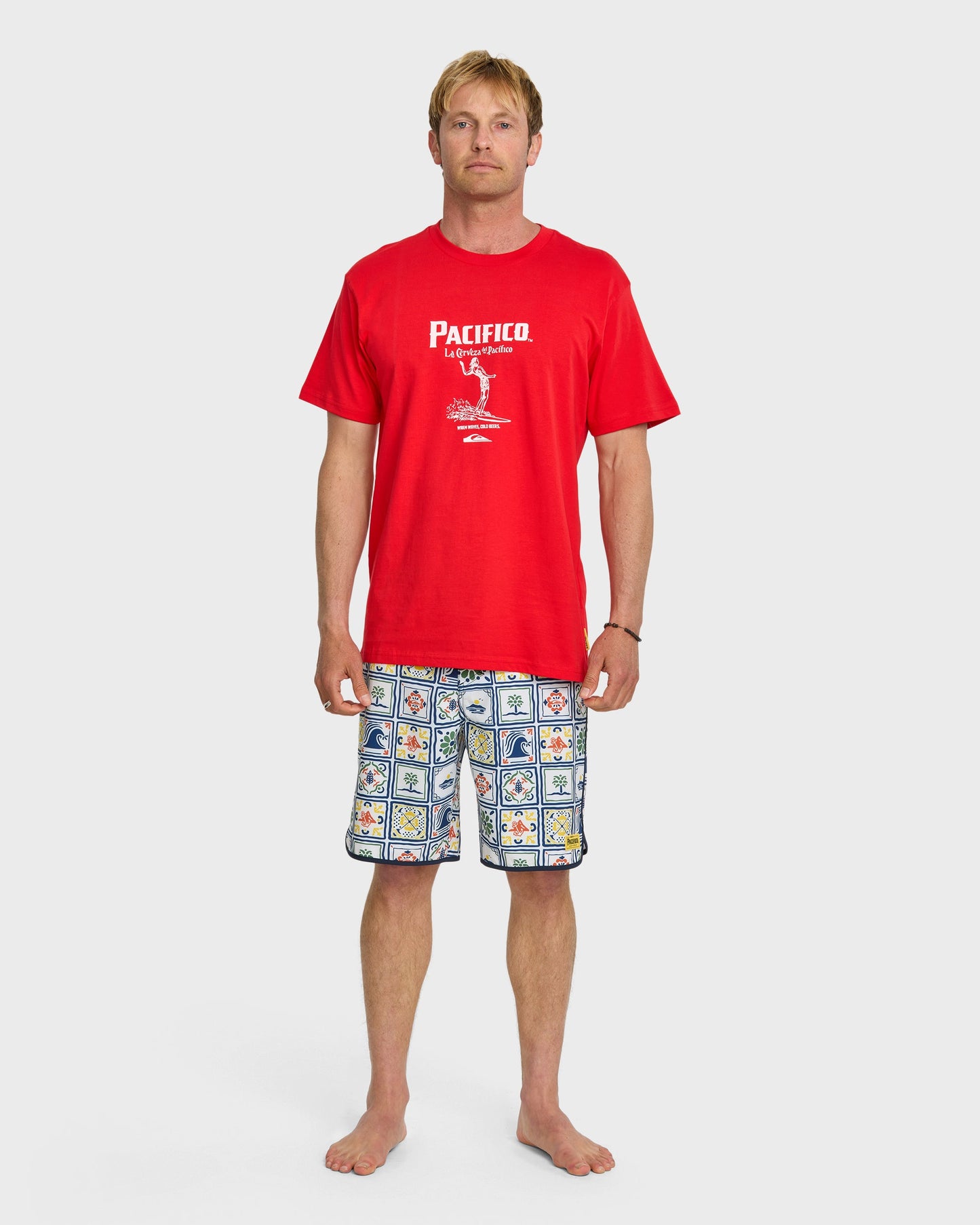 Quiksilver x Pacifico Baja Arch T-Shirt - Red - Quick Silver