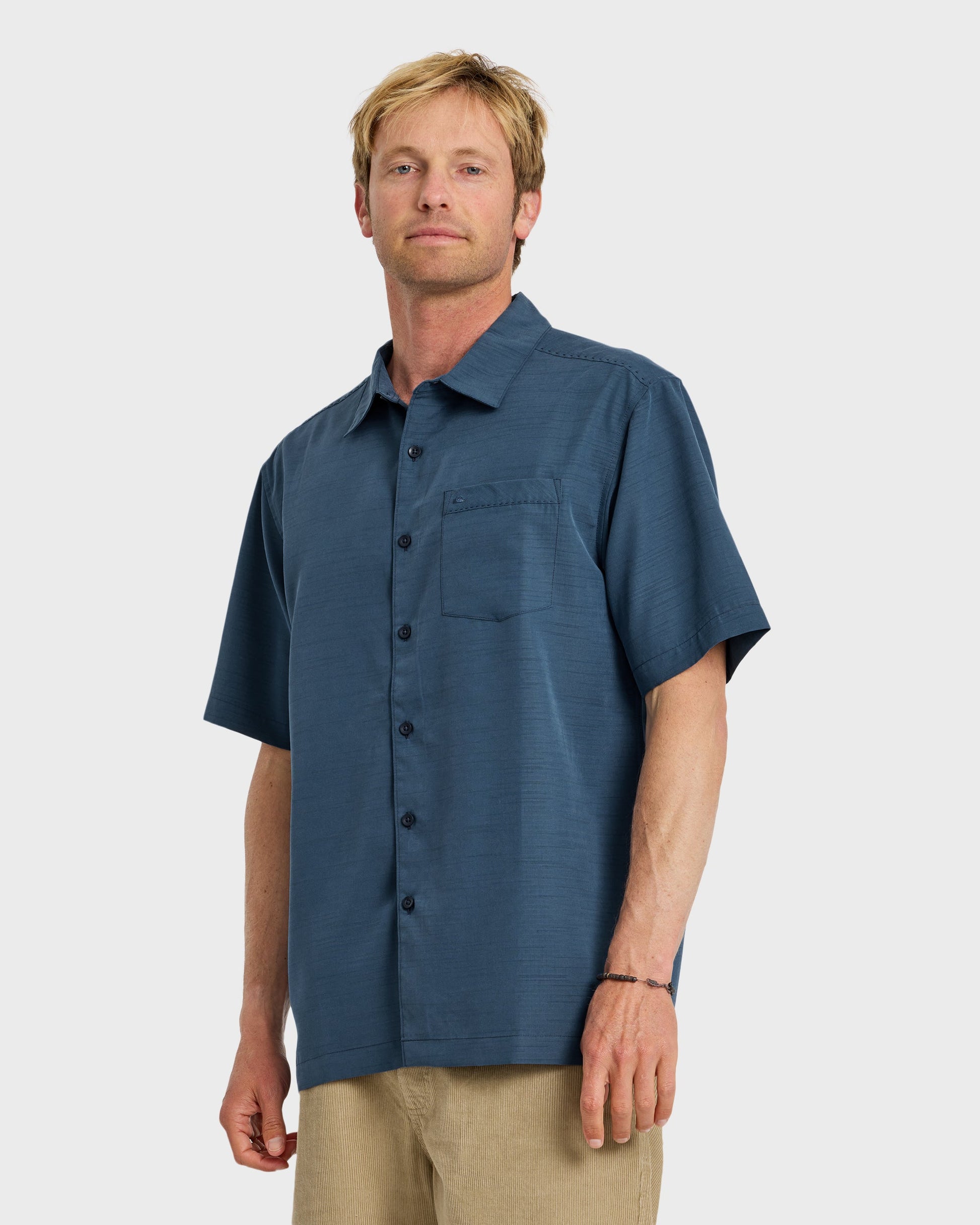 Waterman Centinela Premium Anti-Wrinkle Shirt - Navy - Quick Silver