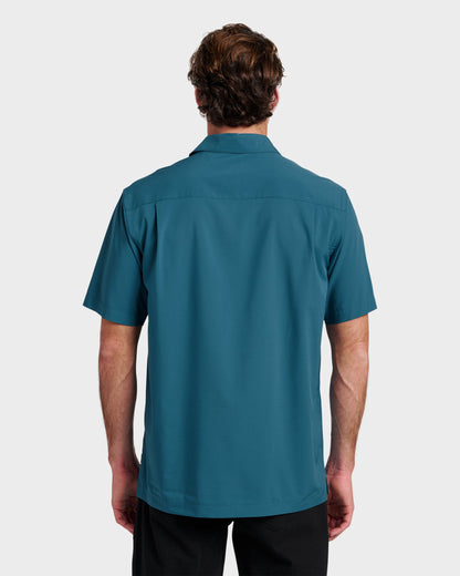 Chaser Short Sleeve Woven Shirt - Real Teal - Quick Silver