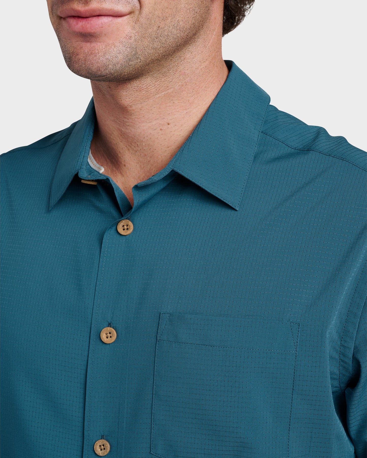 Chaser Short Sleeve Woven Shirt - Real Teal - Quick Silver