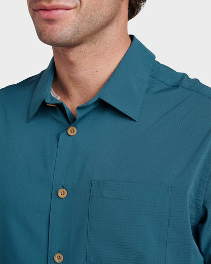 Chaser Short Sleeve Woven Shirt - Real Teal - Quick Silver