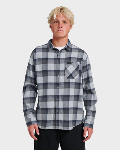 Penmar Check Flannel Shirt - Quarry - Quick Silver