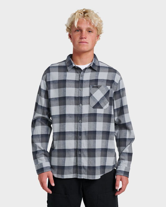 Penmar Check Flannel Shirt - Quarry - Quick Silver