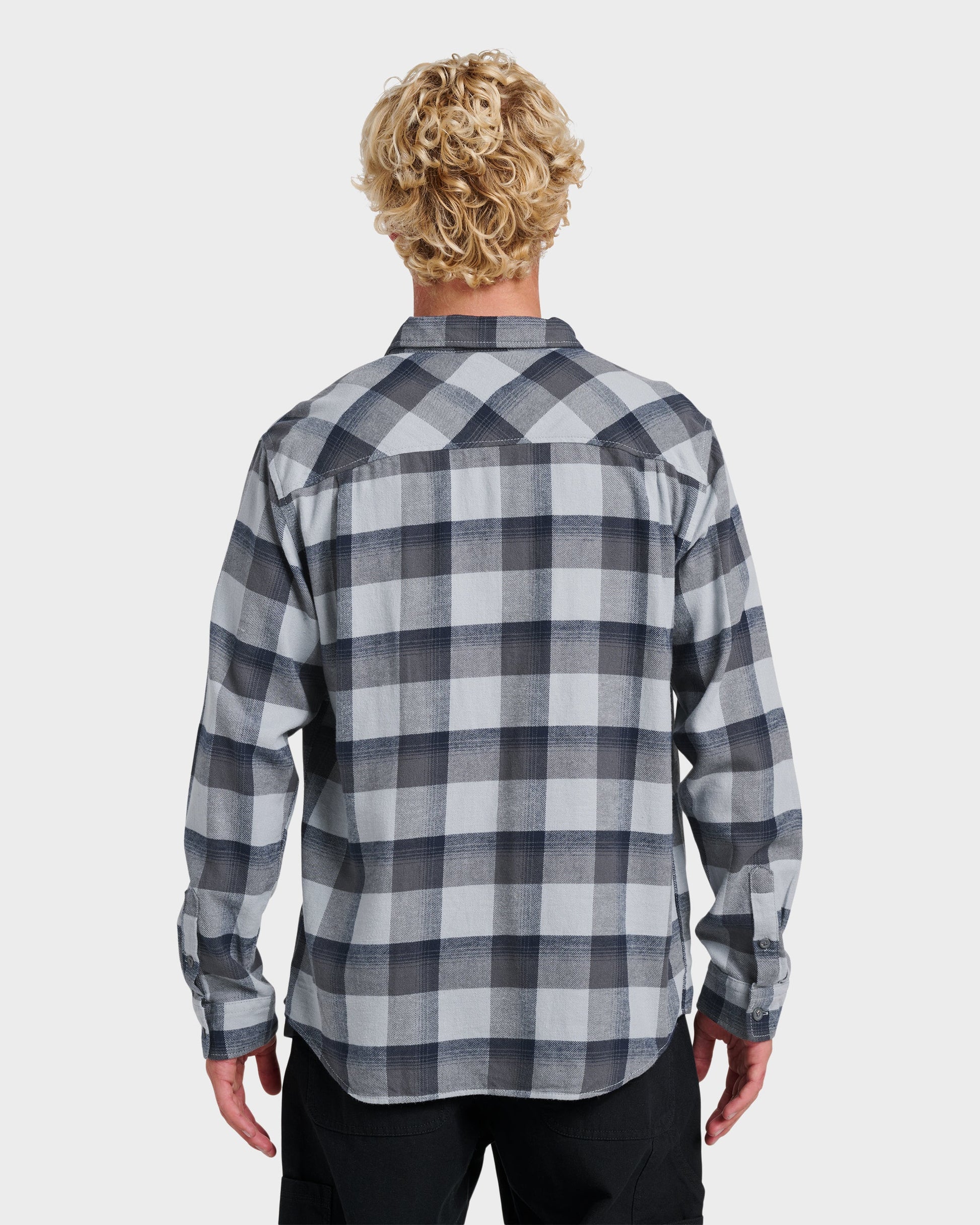 Penmar Check Flannel Shirt - Quarry - Quick Silver