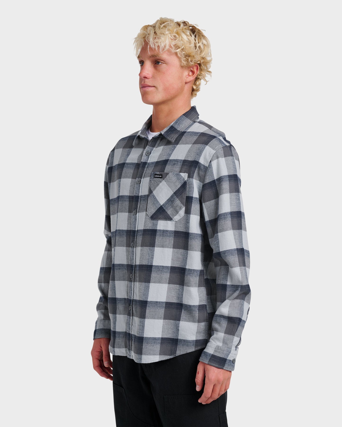 Penmar Check Flannel Shirt - Quarry - Quick Silver