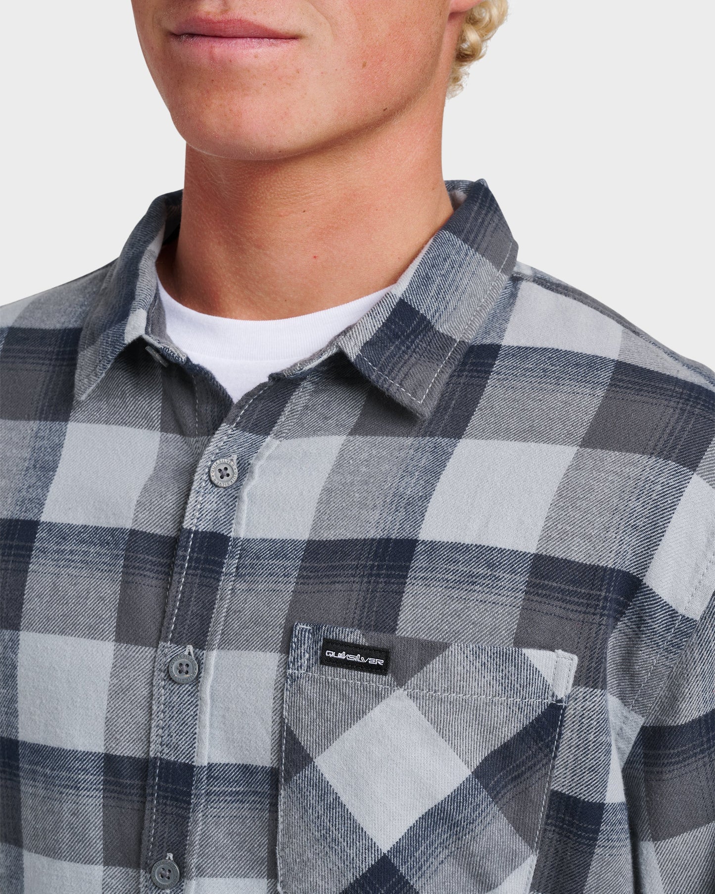 Penmar Check Flannel Shirt - Quarry - Quick Silver