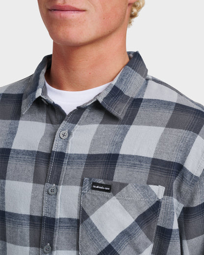 Penmar Check Flannel Shirt - Quarry - Quick Silver