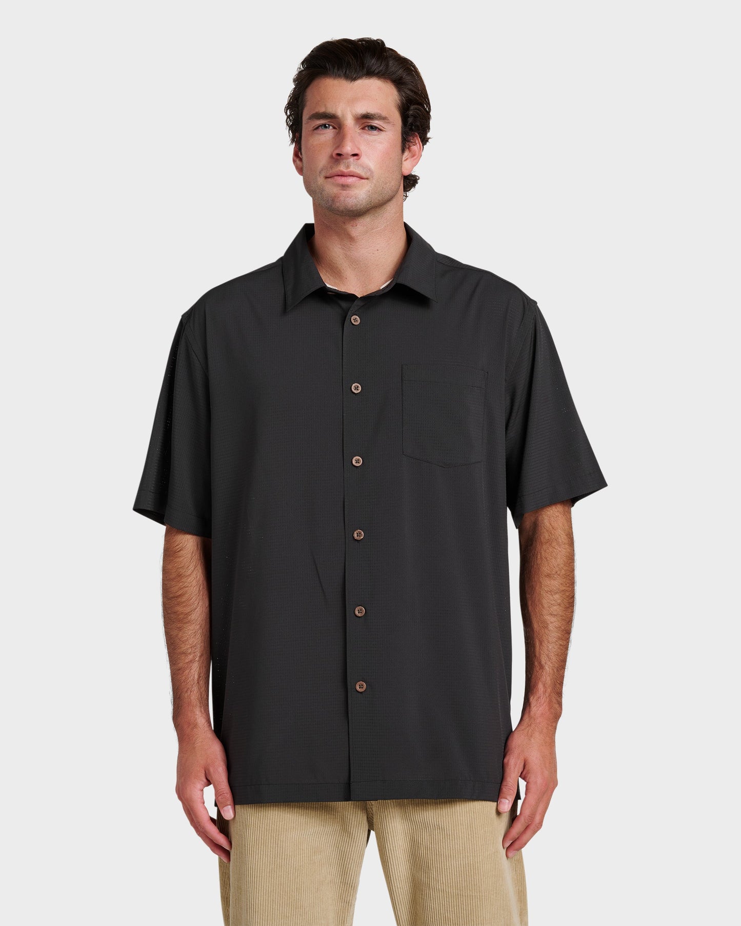 Chaser Short Sleeve Woven Shirt - Phantom - Quick Silver