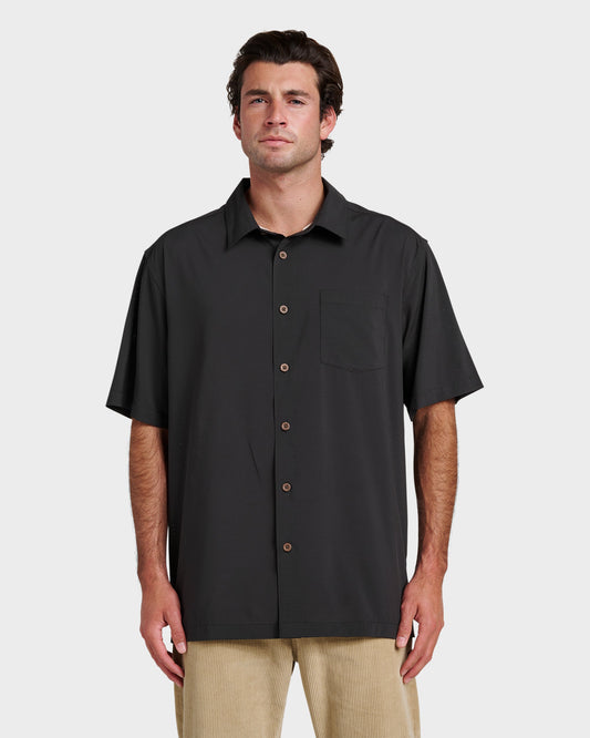 Chaser Short Sleeve Woven Shirt - Phantom - Quick Silver