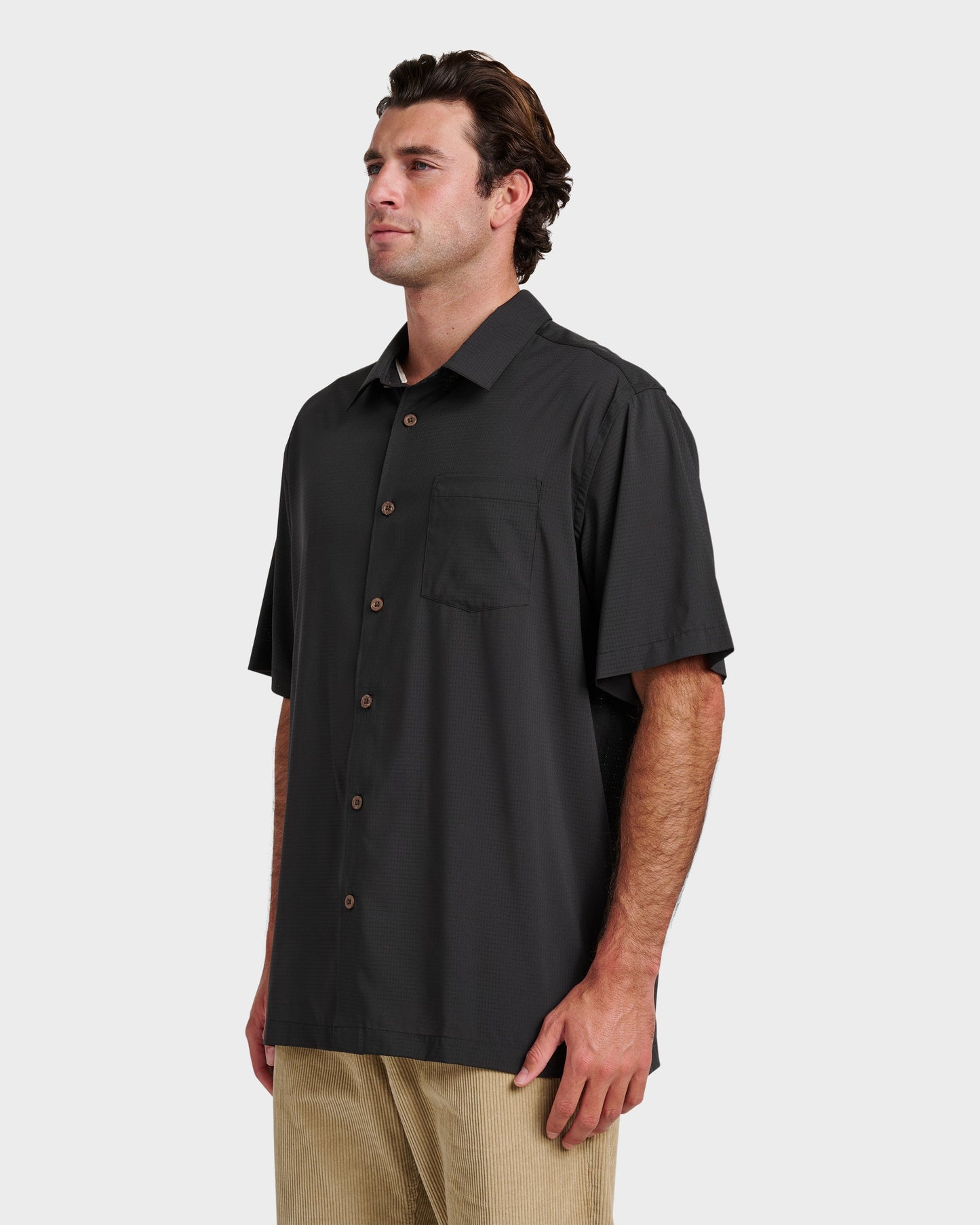 Chaser Short Sleeve Woven Shirt - Phantom - Quick Silver
