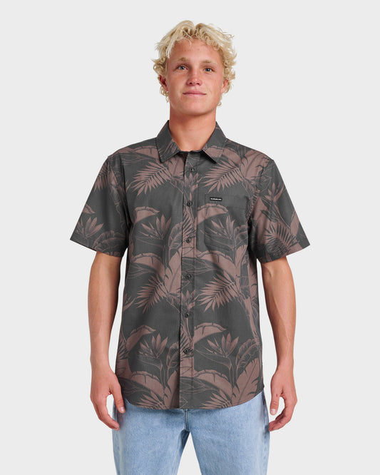 Kahanu Classic Short Sleeve Shirt - Black - Quick Silver