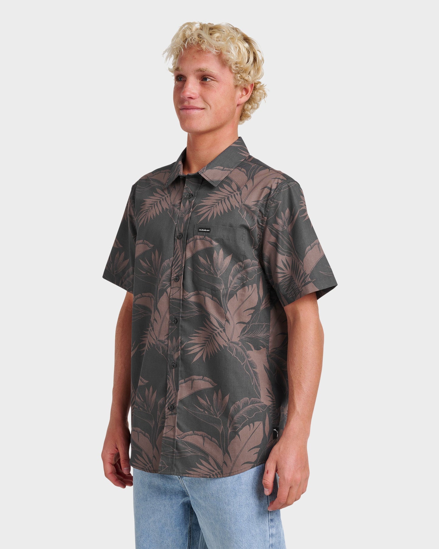 Kahanu Classic Short Sleeve Shirt - Black - Quick Silver