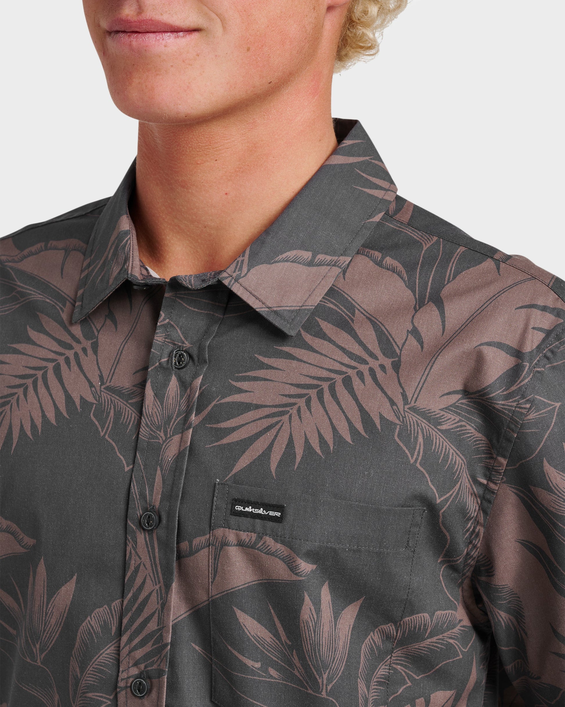 Kahanu Classic Short Sleeve Shirt - Black - Quick Silver