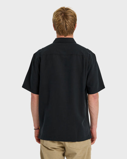 Waterman Tahiti Palms Premium Anti-Wrinkle Shirt - Black - Quick Silver
