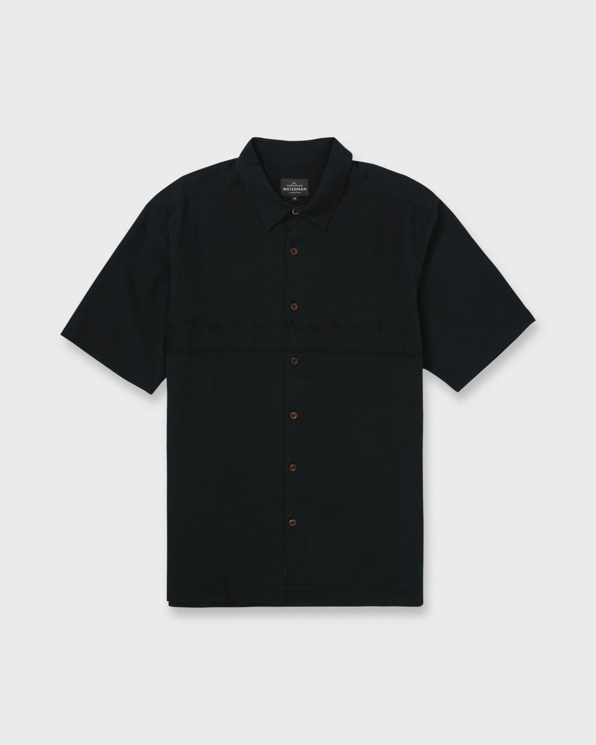 Waterman Tahiti Palms Premium Anti-Wrinkle Shirt - Black - Quick Silver