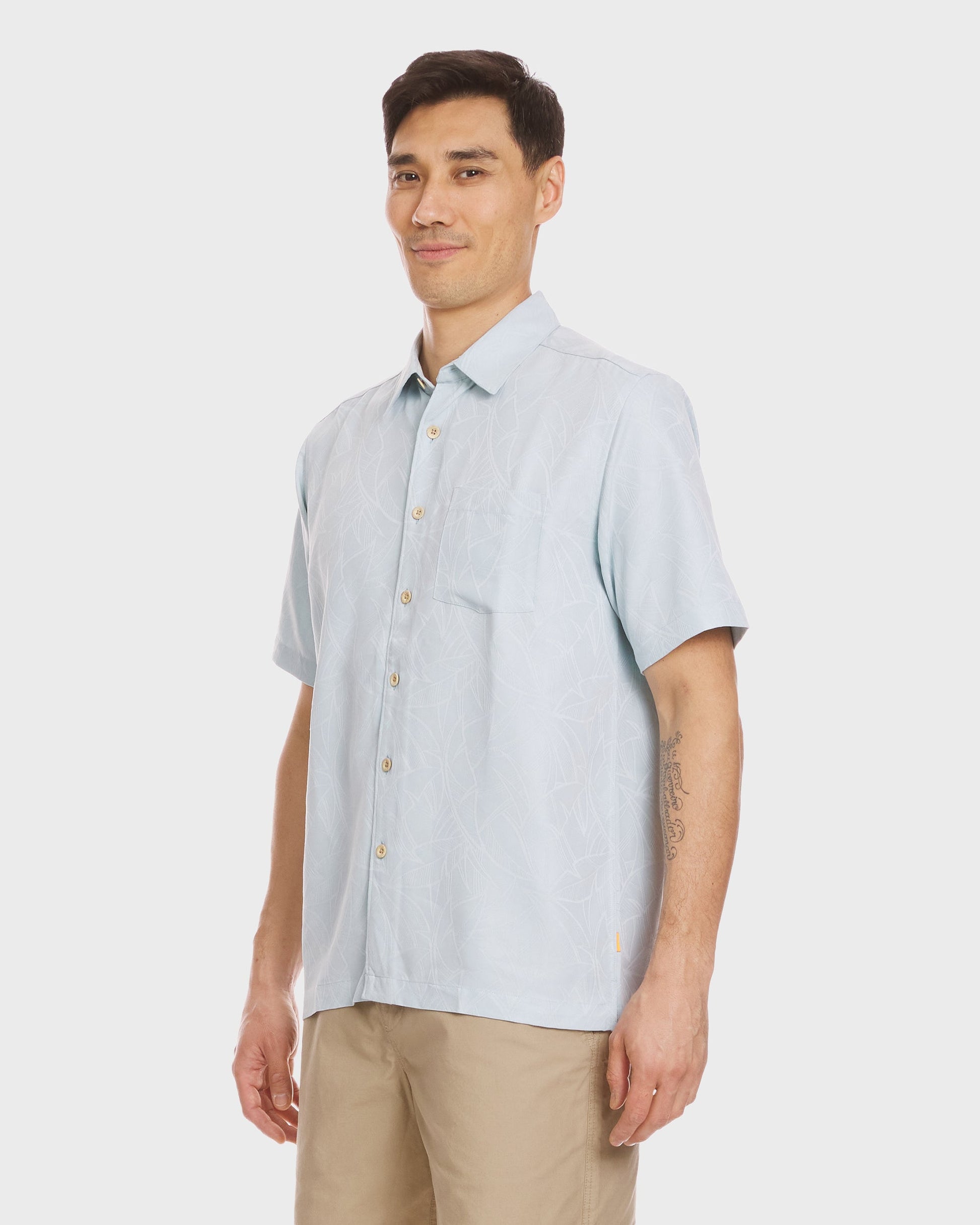 Waterman Island Jungle Shirt - Cool Blue - Quick Silver