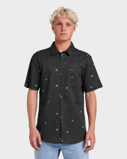 Mini Dimensions Classic Short Sleeve Shirt - Black - Quick Silver