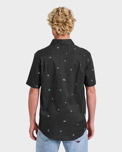 Mini Dimensions Classic Short Sleeve Shirt - Black - Quick Silver