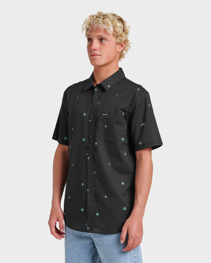 Mini Dimensions Classic Short Sleeve Shirt - Black - Quick Silver