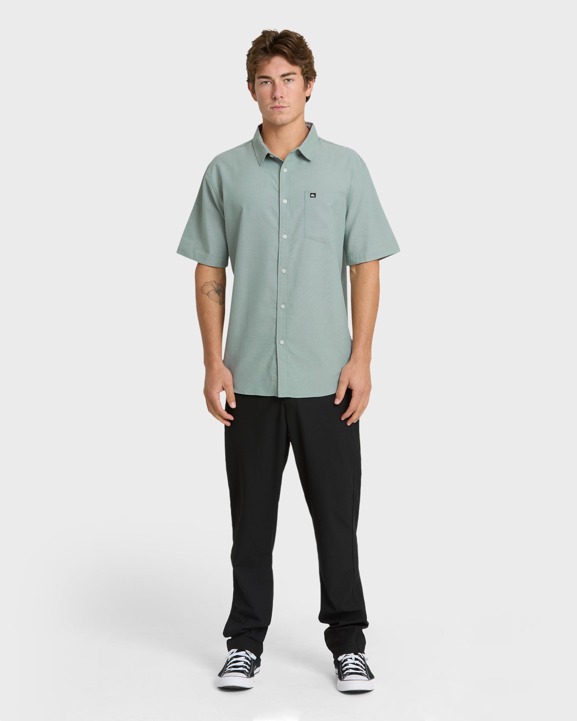 Shoreline Classic Short Sleeve Shirt - Chinois Green - Quick Silver
