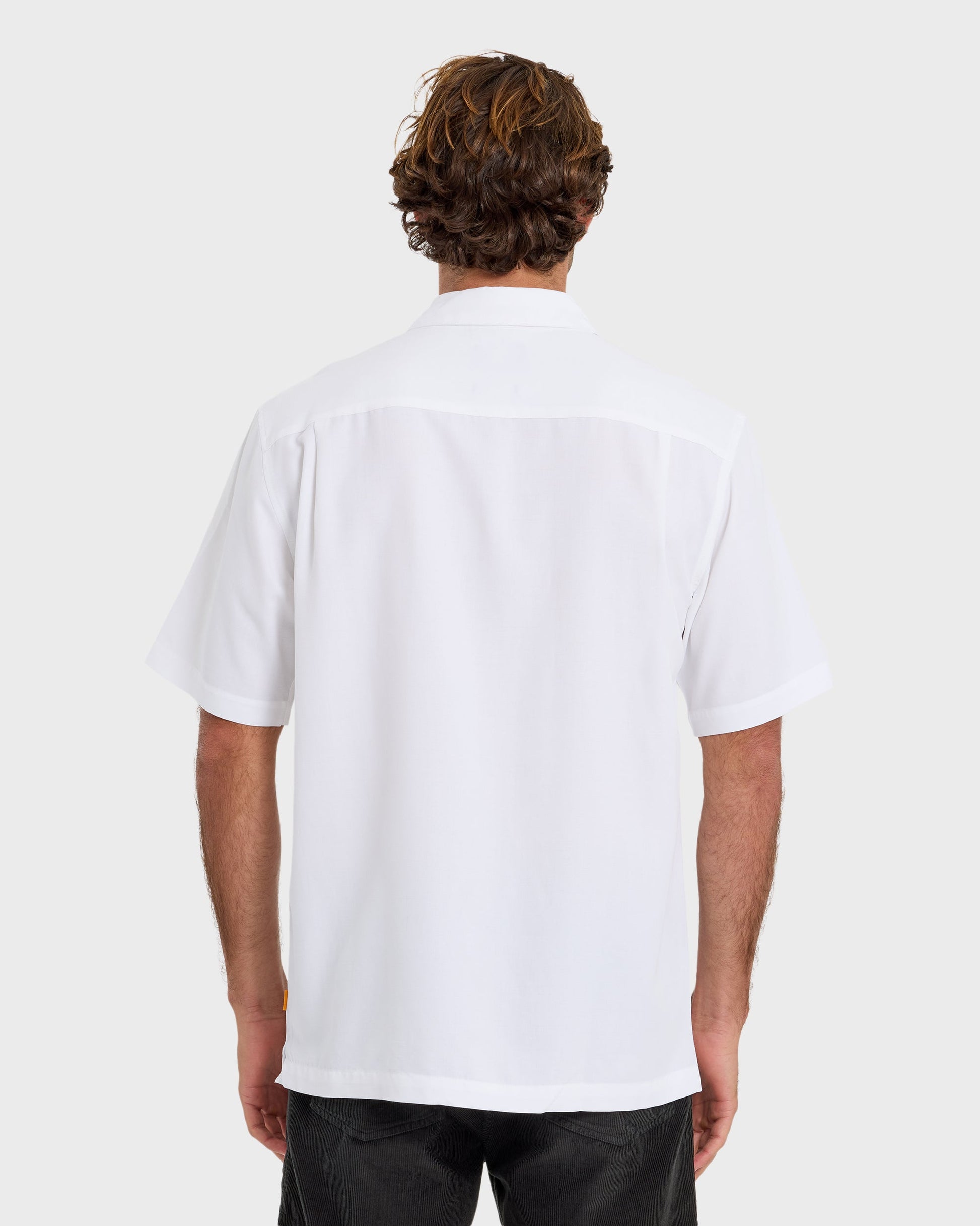 Waterman Tahiti Palms Premium Anti-Wrinkle Shirt - White - Quick Silver