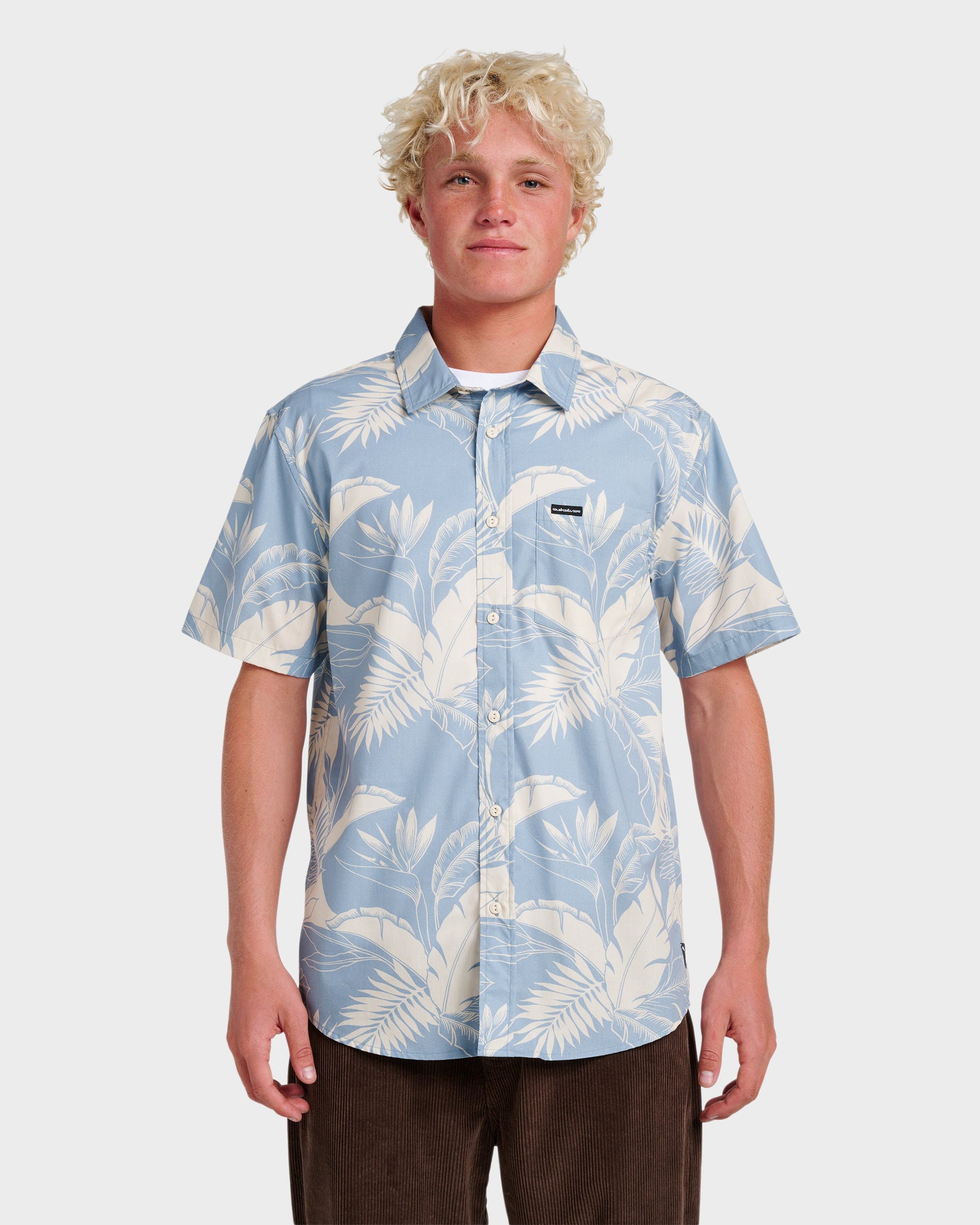 Kahanu Classic Short Sleeve Shirt - Ashley Blue - Quick Silver
