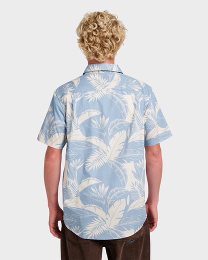 Kahanu Classic Short Sleeve Shirt - Ashley Blue - Quick Silver