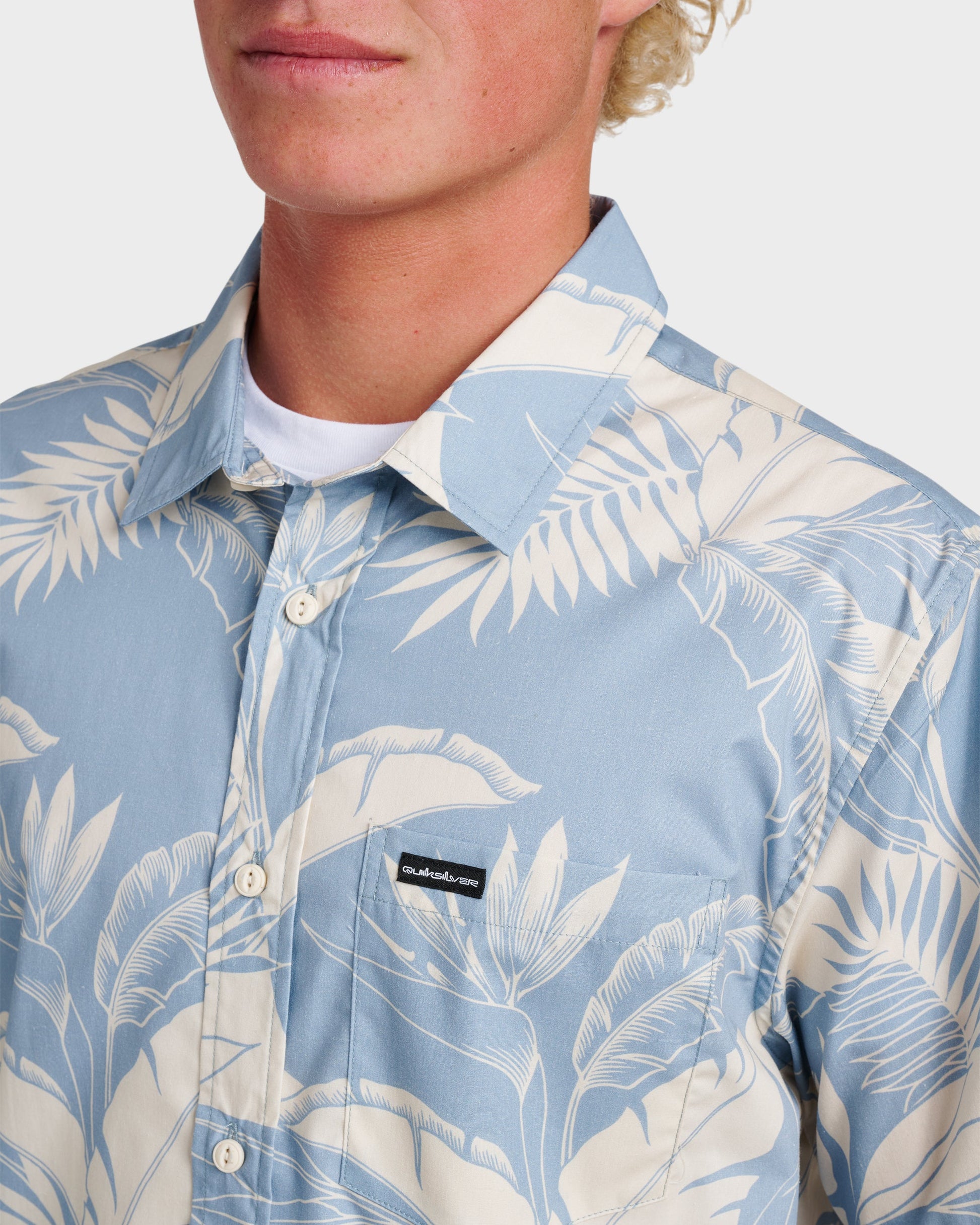 Kahanu Classic Short Sleeve Shirt - Ashley Blue - Quick Silver