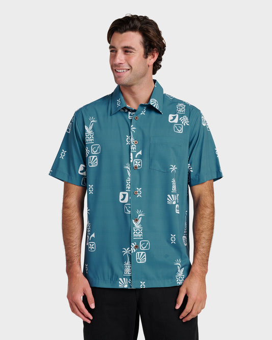 Waterman Mystic Fin Shirt - Real Teal - Quick Silver