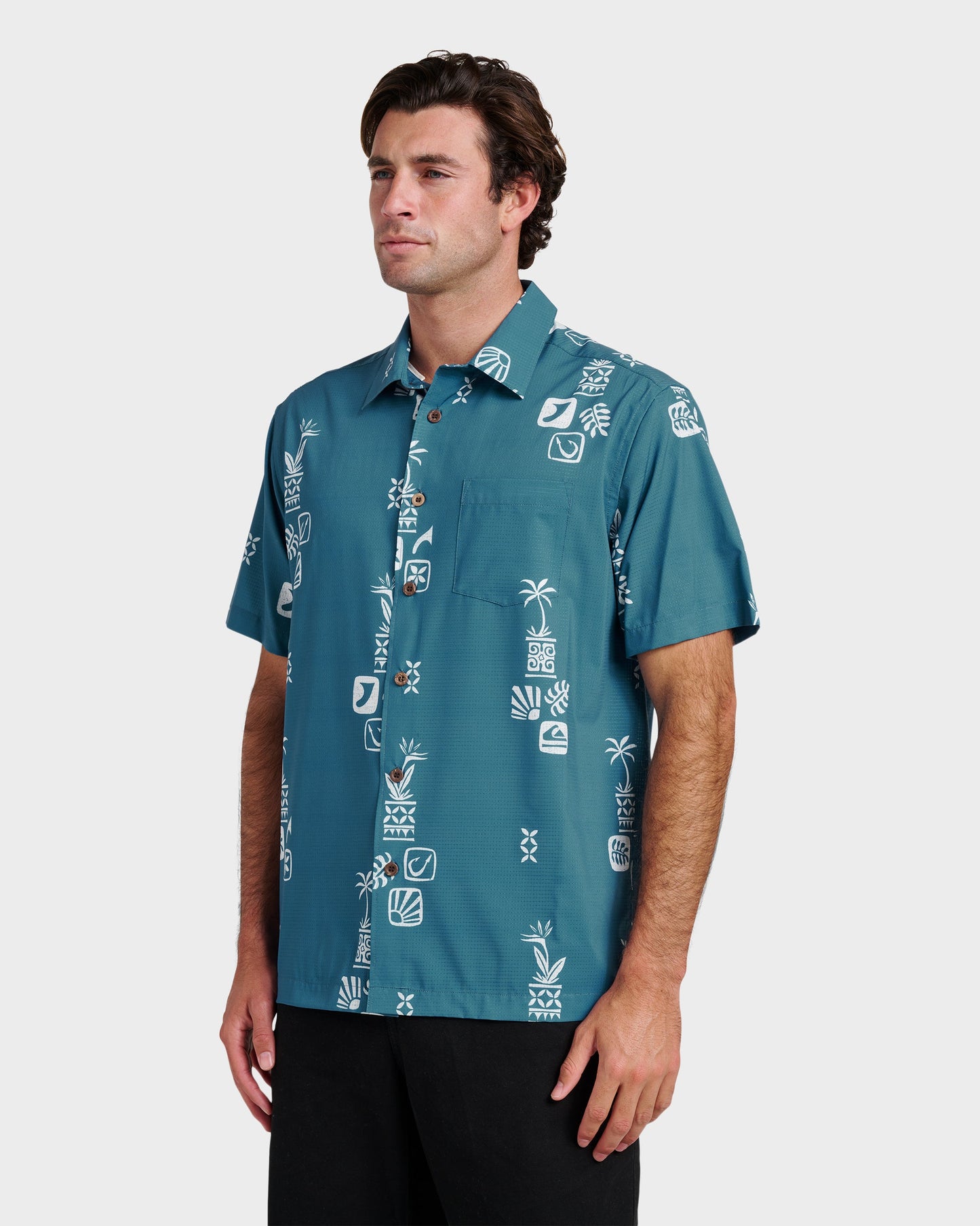 Waterman Mystic Fin Shirt - Real Teal - Quick Silver