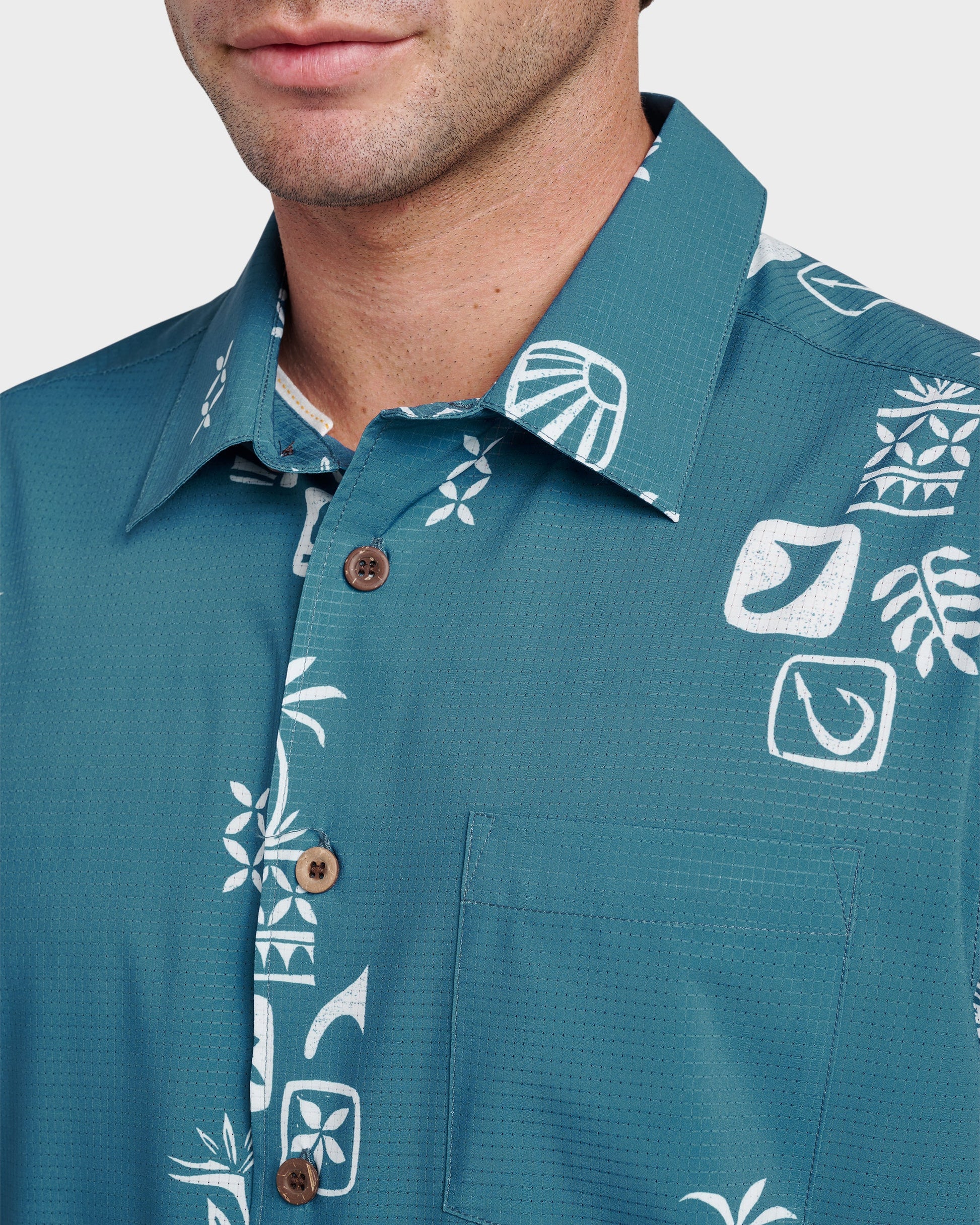Waterman Mystic Fin Shirt - Real Teal - Quick Silver